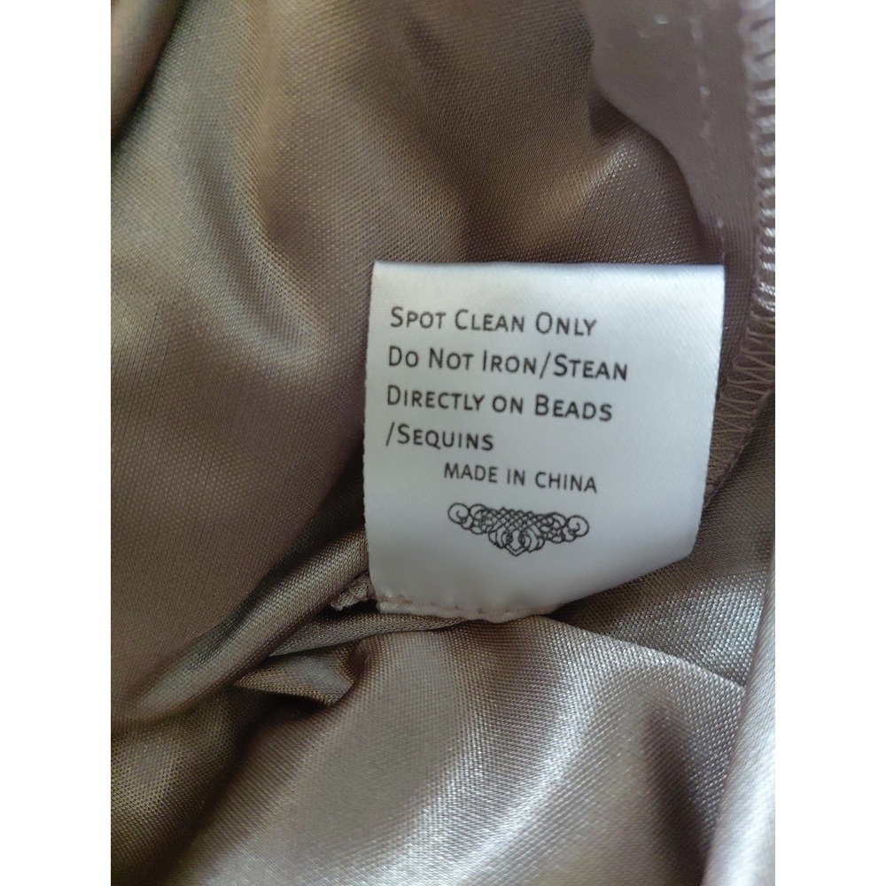 Sue Wong Nocturne Black Nude Cocktail Dress Sz 4 Soutache Embroidered Lace Party - Picture 9 of 9